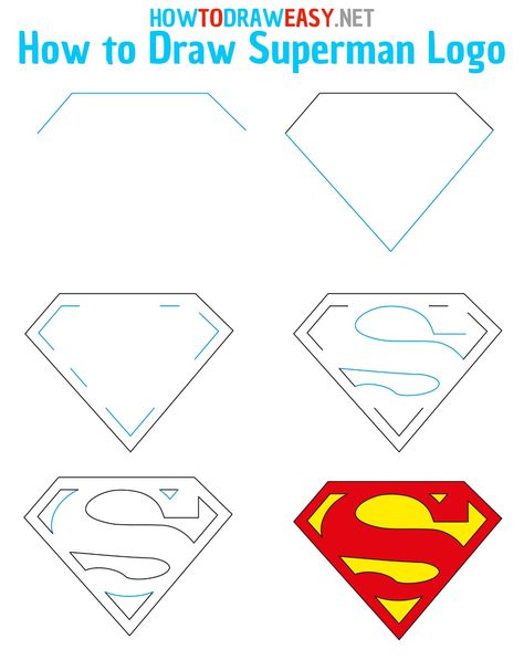 How to Draw Superman Logo Step by Step #Superman #Logo #Supermanlogo #EasyDrawing #EasyDrawingTutorial #StepbyStepDrawing #StepbyStepDrawingTutorials #HowtoDrawSuperman #Sketch #Sketching #Superhero #Superheroes #DC #DCUniverse #Comic #ComicBook #Comics #Diamond How To Draw Superman Logo, Superman Painting Easy, How To Draw Superman Step By Step, Spiderman Drawing Easy Step By Step, Spiderman Drawing Sketches Easy, Superhero Drawings Easy, Superman Logo Drawing, Superman Art Drawing, Superman Logo Art