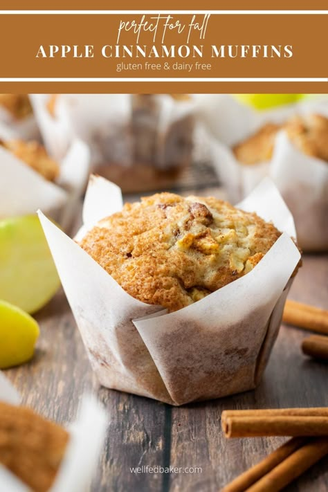 Gluten Free Apple Cinnamon Muffins Best Carrot Muffins, Muffin Carrot, Gluten Free Apple Cinnamon Muffins, Dairy Free Pumpkin Muffins, Cinnamon Muffins Easy, Gluten Free Apple Muffins, Gluten Free Muffin, Gluten Free Dairy Free Muffins, Apple Muffins Healthy