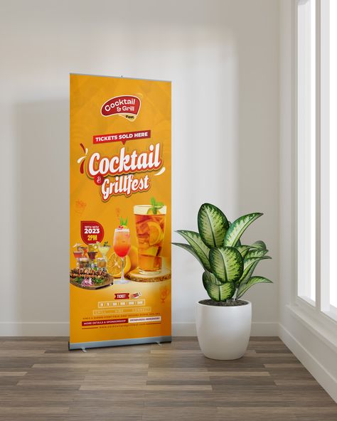 Rollup Banner Design #rollupbanner #bannerdesign Roller Banner Design, Rollup Banner Design, Wind Banner, Roller Banner, Liquor Shop, Soda Drink, Rollup Banner, Food Poster Design, Adobe Premiere Pro