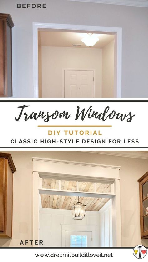 Add Transom To Doorway, Transome Window Ideas Diy, Hallway Casing Ideas, Transome Window Ideas Farmhouse, Finishing Touches Home, Interior Transom Windows Between Rooms, Window Moulding Ideas Interiors, Wide Doorway Ideas, Doorway Molding Ideas