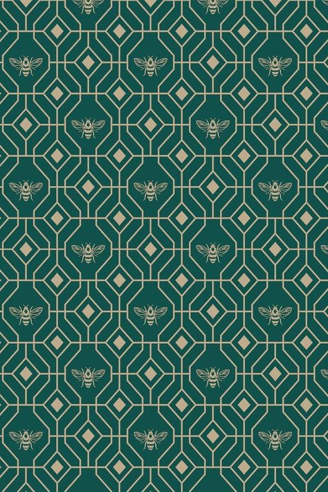 Creative DIY Pattern Ideas 🥺 Geometry In Nature, Rustic Art Deco, Deco Wallpaper, Rustic Italian, Bumble Bees, Art Chair, Tropical Foliage, Honeycomb Pattern, Pattern Repeat