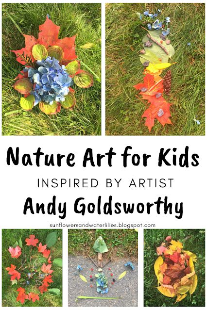 Sunflowers and Waterlilies: Nature Art Goldsworthy Art, Art With Nature, Fall In New England, Art In Nature, Environmental Artist, Andy Goldsworthy, Nice Weather, Art Camp, Impressionist Landscape