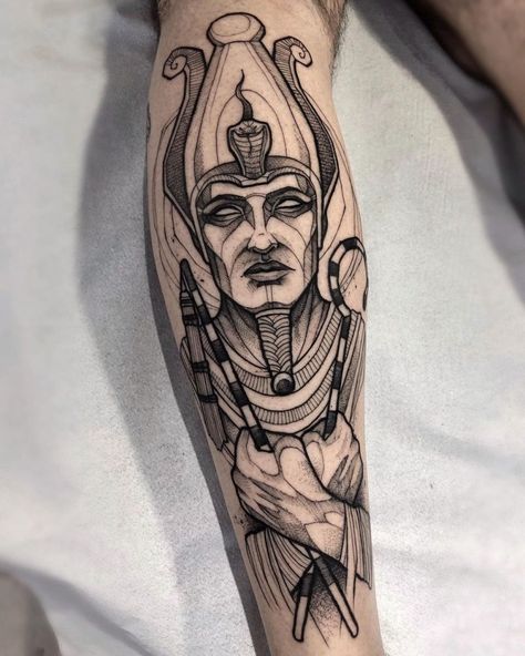 Pharoah Tattoo, Pharaoh Tattoo, Egyptian Eye Tattoos, Horus Tattoo, Egyptian Tattoo Sleeve, Anubis Tattoo, Egypt Tattoo, God Tattoos, Egyptian Tattoo