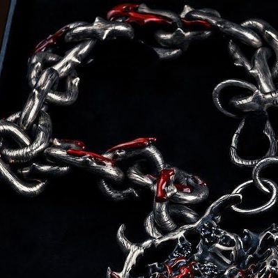 1of1 Custom Clothing Upcycling on Instagram: "“Tears Of Blood” meteorite chain 💎   @apbah_ec handmade necklace in collaboration with Glacierboy with a luxurious two-tier box.   Let us know what you think 🔥" Locks Aesthetic, Chain Aesthetic, Chains Aesthetic, Custom Clothing, Handmade Necklace, Reason Why, Dark Aesthetic, Handmade Necklaces, Custom Clothes