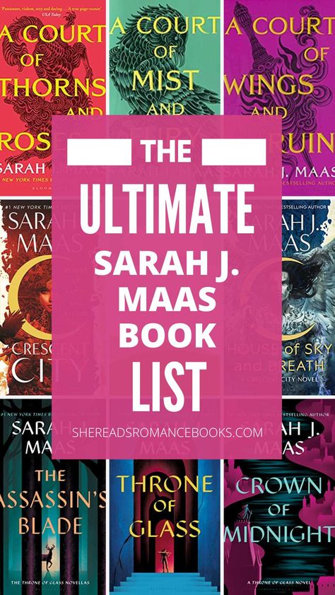 Sjm Reading Guide, Sara J Maas Reading Order, Sarah J Maas Reading Guide, Order To Read Sarah J Maas Books, Reading Order Sjm, Completed Book Series, Sarah J Maas Reading Order, Sarah Maas Books, Sara J Maas Books