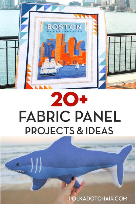 21 Creative Ways to Use Fabric Panels | Polka Dot Chair Quilt Panels, Panel Quilt Patterns, Polka Dot Chair, Fabric Panel Quilts, Round Robin, Sewing Things, Landscape Quilts, Quilt Border, Cheater Quilt