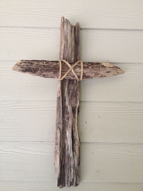 Driftwood Cross. Visit our Esty shop Point Clear Driftwood. Driftwood Cross, Wooden Crosses Diy, Crosses Diy, Wood Crosses Diy, Rustic Wood Cross, Hanging Driftwood, Driftwood Chandelier, Home Decor Product, Shell Cross