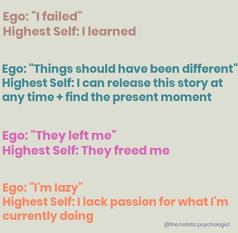 Ego Vs Higher Self Quotes, Ego Higher Self, Ego Vs Spirit, Intuition Vs Ego, Ego Vs Intuition, Intuition Vs Overthinking, Ego Affirmations, Higher Self Affirmations, Alter Ego Ideas