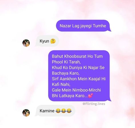 Flirt Hindi Shayri, Flirty Lines For Best Friend, Funny Chat With Girlfriend, Flirty Quotes For Her, Best Flirting Lines, Flirting Lines, Flirty Lines, Pick Up Line Jokes, Flirty Questions