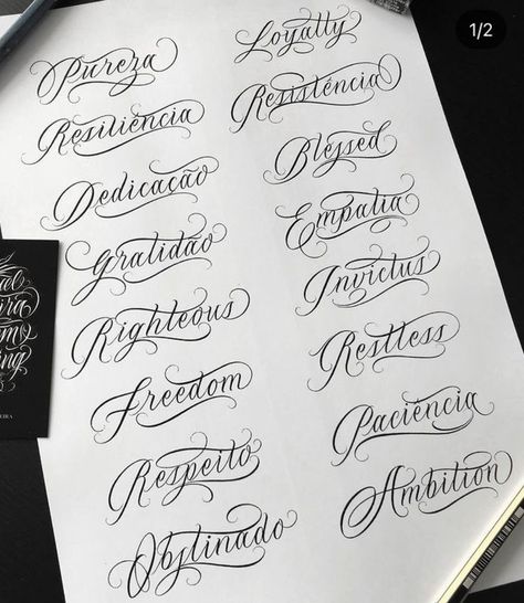 Download top free fonts for logos & branding! Best brush, script, & handwritten styles for commercial use. Click now! 🥴 Chicano Lettering Tattoo, Cursive Tattoo Letters, Tattoo Writing Fonts, Calligraphy Tattoo Fonts, Fonts For Logos, Fonts For Tattoos, Tattoos Fonts, Top Free Fonts, Tattoo Fonts Alphabet