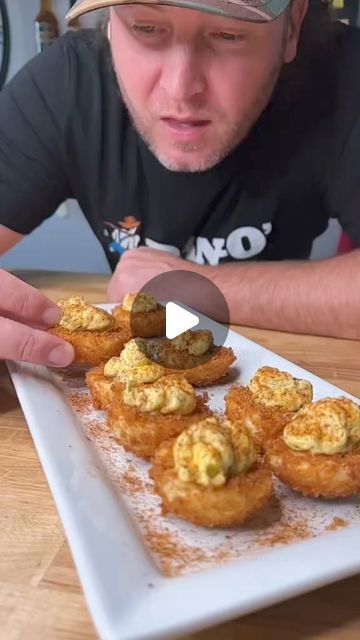 Dan-O on Instagram: "Have you made deep fried deviled eggs! #eggs #deepfried #deviledeggs" What To Bring To Thanksgiving, Deep Fried Deviled Eggs, Fried Deviled Eggs, Devil Eggs, Muffin Tin Recipes, Incredible Edibles, Deviled Eggs Recipe, Stone Ground, Dinner Side Dishes