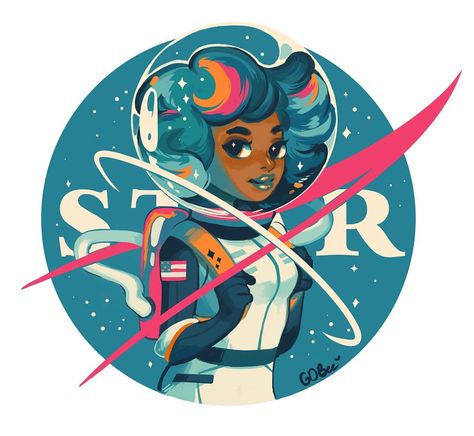 I have an obsession with the classic NASA logo, so I ripped it off and put a space girl in it, because why not🌠🤣🌌🌌🌌⭐#nasa #astronaut #stars #blackart #digitalart #tshirtart #tealpink Astronaut Art, Space Girl, Tshirt Art, Geneva, Best Canvas, Art Store, Amazing Art, Fine Art Painting, Character Inspiration