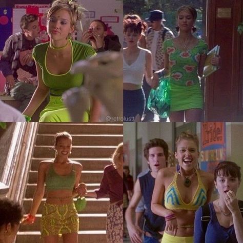 Kirsten’s outfits in Never Been Kissed. Which one’s your favourite? • Never Been Kissed PG ‧ 1999‧ 1h 47m • #jessicaalba #movie #movies #outfit #outfits #1999 #90s #1990s Do you like Kirsten’s wardrobe? 1997 Outfits, Never Been Kissed Movie, 90s Movies Fashion, Kiss Outfits, Never Been Kissed, Time Periods, 90s Movies, Period Outfit, Movies Outfit