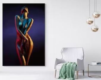 Acrylic Wall Art, Unique Photo, Unique Wall Art, Wall Art Pictures, Bedroom Art, Modern Artwork, Bedroom Wall Art, Glass Wall Art, Body Painting