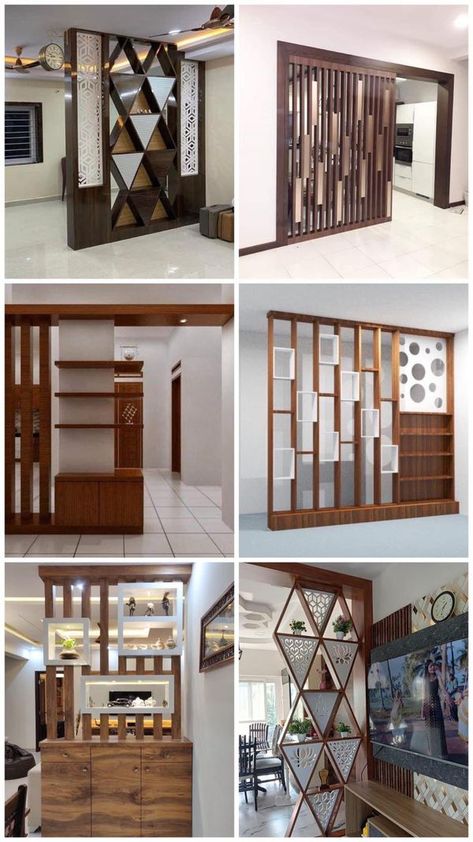 Partition Design Living Rooms With Storage, Kitchen Ideas Partition, Cupboard Ideas Living Room Design, Kitchen To Hall Partition, Wooden Partition Design For Living Room, House Partition Ideas Living Rooms, Divider Kitchen And Living Room, Living Partition Ideas, Mdf Partition Design For Living Room