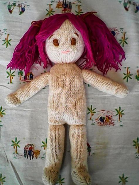 Knit Doll Free Pattern, Free Doll Knitting Patterns, Knitted Doll Patterns Free, Knitting Dolls Free Patterns, Knitted Dolls Free, Knit Doll, Hand Knit Doll, Knitted Doll Patterns, Bamboo Knitting Needles