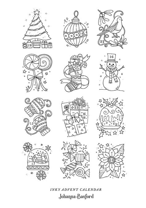 Johanna Basford Coloring Pages, December Coloring Pages, Colour Christmas, Christmas Colouring, Christmas Download, Red Words, Book Maker, Christmas Doodles, Christmas Coloring Books