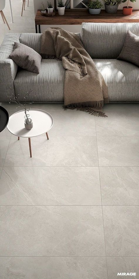 Stone Flooring Living Room, Grey Floor Tiles Living Room, Modern Floor Tiles, Tile Floor Living Room, Beautiful Bedroom Decor, Grey Floor Tiles, Tiles Ideas, Barn Interior, Living Room Tiles