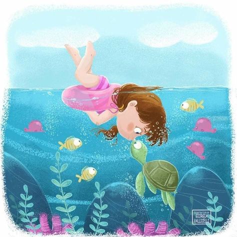 2024 Illustration, Sweet Illustration, Book Illustration Design, V Chibi, Sea Illustration, 동화 삽화, Illustration Art Kids, Picture Books Illustration, Childrens Books Illustrations