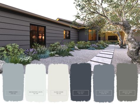 Best Exterior Paint Colors, Outdoor House Paint, Outdoor Paint Colors, Exterior Gray Paint, Paint Colors For House, Colors For House, Gray House Exterior, Exterior Color Palette, Best Exterior Paint