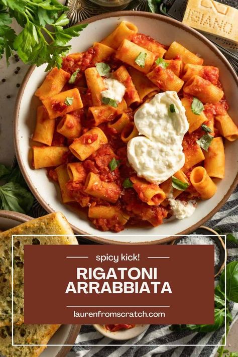 Rigatoni Arrabbiata Sauce Arrabbiata Sauce, Frozen Pasta, Creamy Pasta Recipes, Italian Comfort Food, Rigatoni Pasta, Tomato Pasta Sauce, Spicy Tomato Sauce, Best Pasta Recipes, Vegetable Pasta