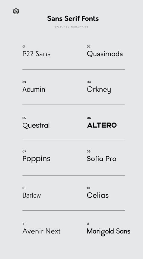 Below is a cheatsheet of the top sans serif fonts and where to find them. Having them in a list format really helps me decide which is right for which client. I hope this pdf helps as it's been very useful for me. Enjoy! #fonts #sansserif #typography #free #sansseriffonts #sans #list #top #font Sans Serif Fonts Typography, San Serif Fonts, Font Psychology, Best Sans Serif Fonts, Top Fonts, Fonts For Designers, Social Campaign, App Interface Design, Sans Serif Typeface