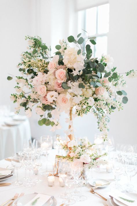 Tall pastel wedding centerpiece with greenery #weddings #weddingflowers #centerpiece #weddingcenterpiece #weddingdecor #weddingdecorations #floral Pastel Wedding Centerpieces, Centerpiece Diy, Rustic Wedding Decorations, Tall Wedding Centerpieces, Tree Centerpieces, Wedding Floral Centerpieces, Reception Design, Tall Vase, Flower Centerpieces Wedding