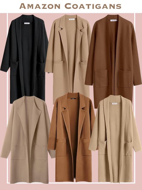 Coatigan Outfit, Sweater Coat Outfit, Long Sweater Coat, Long Open Cardigan, Beige Coat, Long Wool Coat, Grey Outfit, Anime Dress, Cardigan Outfits