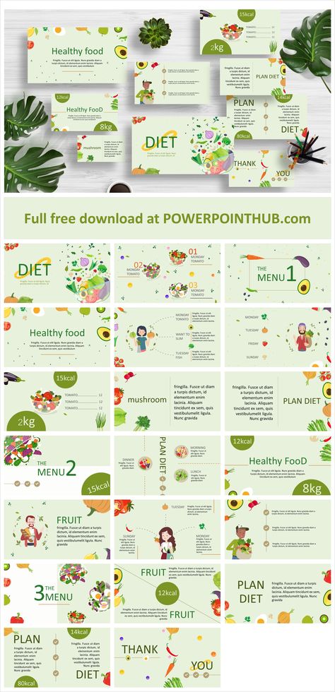 Diet PowerPoint Template - Powerpoint Hub Power Point Tampletes Free, Health Powerpoint Template, Food Powerpoint Template, Free Powerpoint Templates Download, Nutrition Poster, Prezi Templates, Free Powerpoint Presentations, Education Poster Design, Powerpoint Slide Designs