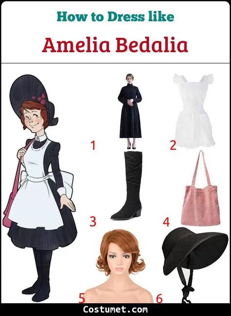 Amelia Bedalia's Costume for Cosplay & Halloween 2023 Amelia Bedelia Costume Diy, Amelia Bedelia Costume, Ophelia Costume, Amelia Earhart Costume, Amelia Bedelia, Halloween 23, Book Week Costume, Amelia Earhart, Costume For Halloween