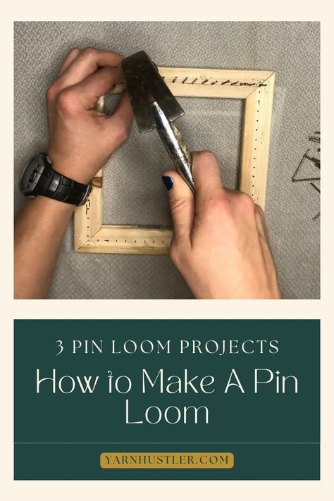 Looking to try new DIY projects that are not only creative but also fun and rewarding? Discover Yarnhustler's 'How to Make a Pin Loom' - a detailed, easy-to-follow guide that introduces you to the world of pin weaving with 3 unique craft ideas like the classic pin loom pot holder. Get ready to transform simple yarn into stunning crafts today. Pin Loom Weaving Tutorials, Pin Loom Weaving Projects, Potholder Loom Patterns Free, Homemade Loom, Unique Craft Ideas, Looms For Sale, Diy Potholders, Pin Loom Weaving, Weaving Patterns Loom