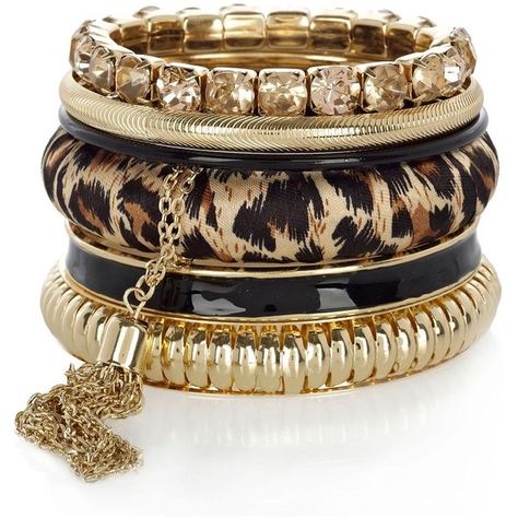 River Island Gold Tone Leopard Print Pack Of Bangles (425 UAH) ❤ liked on Polyvore featuring jewelry, bracelets, accessories, pulseiras, pulseras, gold tone jewelry, diamante jewelry, bracelets & bangles, hinged bangle i leopard bangle bracelet Diamante Jewellery, Printed Jewelry, Hinged Bracelet, Jewelry Lookbook, Mode Inspo, Hinged Bangle, Dream Jewelry, Jewelry Inspo, Pretty Jewellery