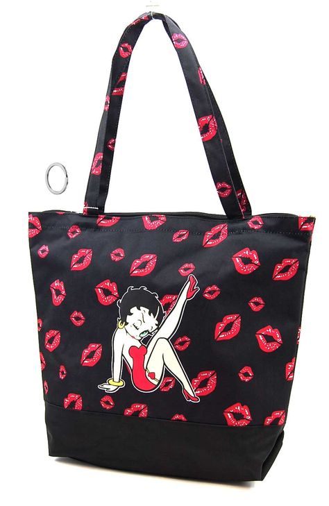 PRICES MAY VARY. Betty Boop Canvas Shopping Bag with Coin Purse and Key Ring (Black) The size is 16.5(L) x 14(H) x 4(W) inches(handle drop 11 inches). The Betty Boop shopping tote bag is made of polyester, with top zip closure. Coin purse is attached. The size is 16.5(L) x 14(H) x 4(W) inches(handle drop 11 inches). Aluminum hook is included. Metal key ring is included. Canvas Shopping Bag, Purse Black, Ring Black, Shopping Tote Bag, Shopping Tote, Betty Boop, Black Rings, 11 Inches, Key Ring