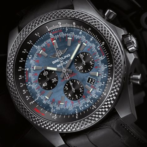 Breitling for Bentley B06 Midnight Carbon - Your Watch Hub Breitling Bentley, Slide Rule, Simple Watches, Small Watch, Breitling Watches, Black Steel, Black Watch, Bentley, Luxury Watches