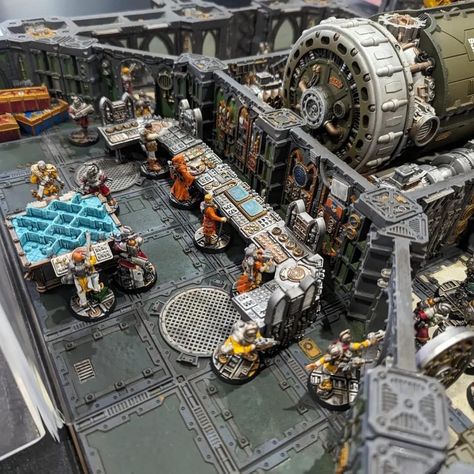 Gameboard Ideas, Mech Hangar, Warhammer Table, 40k Table, 40k Diorama, Zone Mortalis, Battle Fleet, Necromunda Gangs, Necromunda Terrain