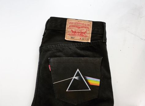 Pants Painting, Gallery Painting, Painted Jeans, Levi Strauss & Co, Pink Floyd, Insta Art, Art Day, Levi Jeans, Style Me