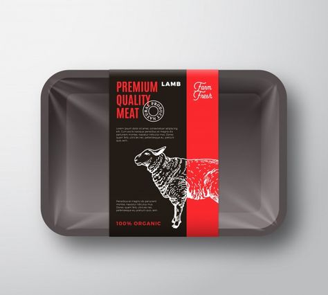 Meat Packaging Design, Meat Packaging, Rustic Packaging, Beef Farming, Frozen Food Packaging, 3d Karakter, Typography Packaging, Fruit Labels, Meat Packing