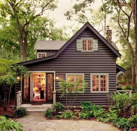 House Room Design, House Decorating Ideas, Cabin Exterior, Cottage Exterior, Modern Addition, Cabin In The Woods, House Decorating, Cabins And Cottages, House Room