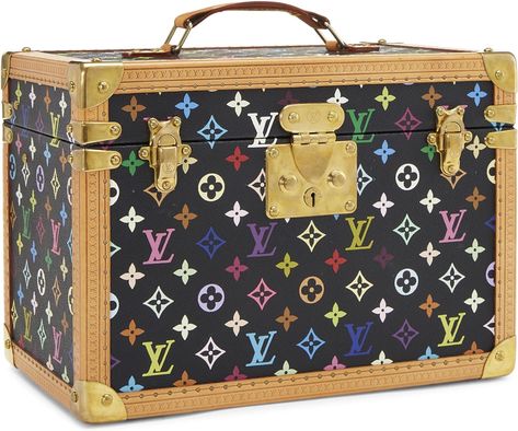 Louis Vuitton, Pre-Loved Takashi Murakami x Louis Vuitton Black Monogram Multicolore Canvas Boite Pharmacie, Black Louis Vuitton Murakami, Louis Vuitton Luggage, Louis Vuitton Multicolor, Louis Vuitton Limited Edition, Mini Box, Louis Vuitton Black, Takashi Murakami, Black Clothing, Luxury Store