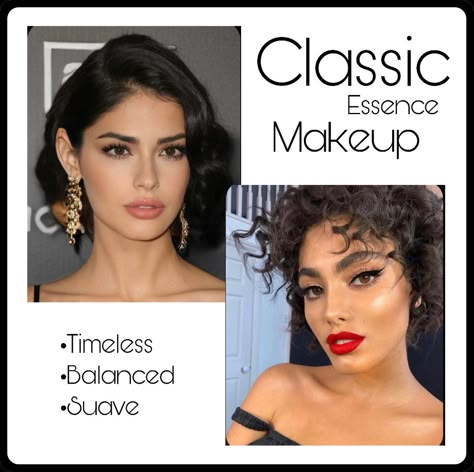 Classic Essence Hair, Dramatic Essence Makeup, Classic Essence Makeup, Romantic Style Essence Outfits, Classic Essence Kitchener, Classic Makeup Archetype, Ethereal Essence Makeup, Classic Style Essence, Ingenue Classic