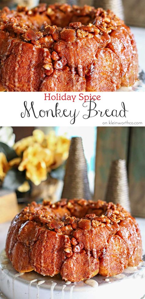 Holiday Spice Monkey Bread Aruba Style, Christmas Monkey Bread, Simple Family Recipes, Family Friendly Breakfast, Christmas Tree Food, Breakfast Bites, Monkey Bread, Sweet Breads, Christmas Breakfast