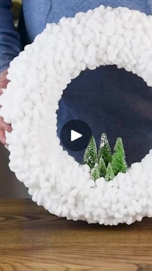 14 reactions | DIY Winter Loop Yarn Wreath  #wreath #wreathmaking #christmaswreath  #christmas #christmas2022 #ChristianBale | DIY & Crafts | DIY & Crafts · Original audio Yarn Wreath Diy, Loop Yarn Wreath, Christmas Yarn Wreaths, Easy Wreaths, Christmas Yarn, Diy Winter, Yarn Wreath, Winter Diy, Diy Wreath