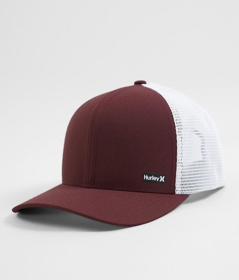 Hurley League Dri-FIT Trucker Hat - Red/White , Men's Mahogany Solid snapback hat One size fits most Nike Dri-FIT fabric wicks away sweat to keep you dry and comfortable. 100% Polyester. Hand wash cold separately. Do not bleach. Line dry. Do not iron. Do not dry clean. Cap Men Fashion, Hurley Hats, Types Of Suits, Country Hats, Nike Cap, Mens Trucker Hat, Cap Collection, Mens Casual Dress Outfits, Hat For Men