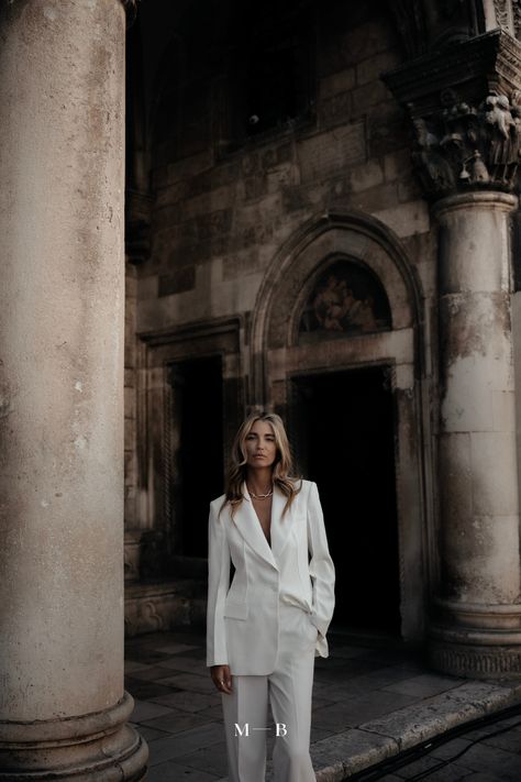 This magical European fashion editorial shoot giving elopement inspiration. Dubrovnik, Croatia is the most romantic place to say I do. My vision for this shoot was to capture effortlessly cool/modern bride vibes amongst the historical buildings and charming architecture in Dubrovnik Old Town. If you're planning a dreamy destination wedding in Croatia or European elopement, and looking for an editorial style wedding photographer, Let's chat! Vintage Film Photography, Bride Vibes, Urban Fashion Editorial, Dubrovnik Old Town, Travel Photography Europe, Travel Pose, Editorial Wedding Photography, Proposal Photography, Editorial Shoot