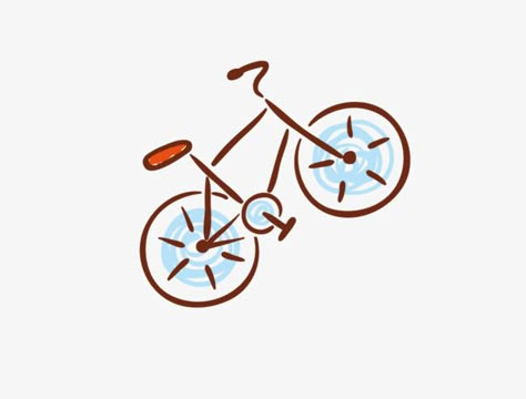 Bike Drawings Easy, Cartoon Bike Drawing, Bicycle Doodle Easy, Cute Bike Drawing, Bike Doodle Easy, Bicycle Drawing Simple, How To Draw A Bike, Biking Drawing, Bike Art Drawing