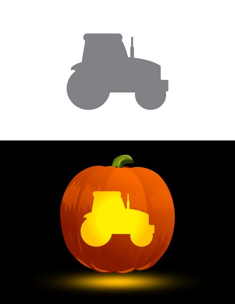 Free Tractor Pumpkin Stencil Pumpkin Carving Ideas Tractor, Pumpkin Carving Tractor, Squirrel Pumpkin Carving, Cow Pumpkin Stencil, Farm Pumpkin Carving Ideas, Monster Truck Pumpkin Carving, Tractor Pumpkin Carving, Country Pumpkin Carving Ideas, Truck Pumpkin Carving