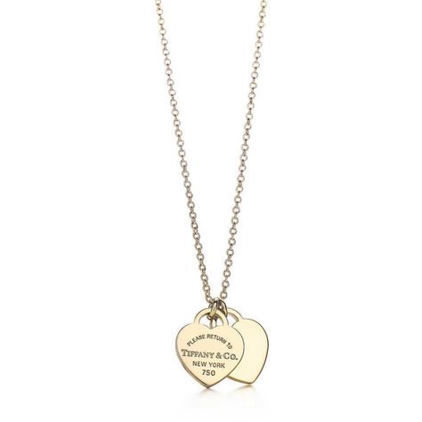 Return to Tiffany™ mini double heart tag pendant in 18k gold. |... (€920) ❤ liked on Polyvore featuring jewelry, pendants, gold heart jewelry, heart jewelry, 18k gold pendant, 18 karat gold jewelry and yellow gold heart pendant Mlb Wife, Return To Tiffany Necklace, Tiktok Slideshow, Heart Necklace Tiffany, Tiffany Gold, Tiffany And Co Necklace, Pendants Gold, Return To Tiffany, Tiffany Necklace