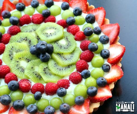 Easy Crust Recipe, Shortbread Crust Recipe, Dessert Pizza Fruit, Mini Fruit Tarts, Fruit Tart Recipe, Easy Puff, Easy Puff Pastry, Fruit Tarts, Tart Filling