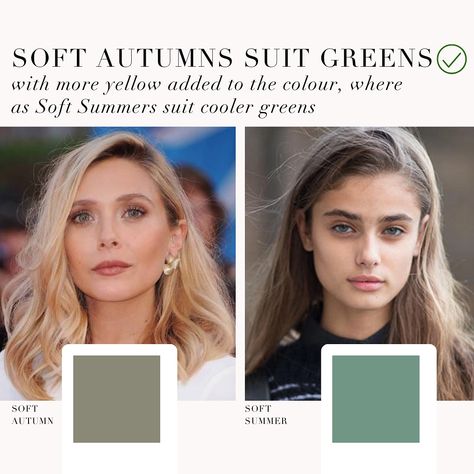 Soft Autumn Soft Summer, Soft Summer Vs Soft Autumn, Soft Autumn Clothes, Soft Summer Celebrities, Cool Summer Makeup, Soft Summer Outfits, Soft Autumn Outfits, Soft Summer Fashion, Summer Skin Tone