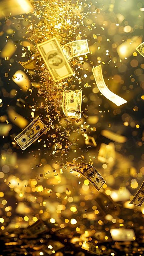 Gold And Money Wallpaper, Gold Money Wallpaper, Money Glitter, Cosmic Art Universe, Gold Coin Wallpaper, Iphone Phone Wallpapers, Dollars Money Wallpaper, Glitter Wallpapers, Lingot D'or